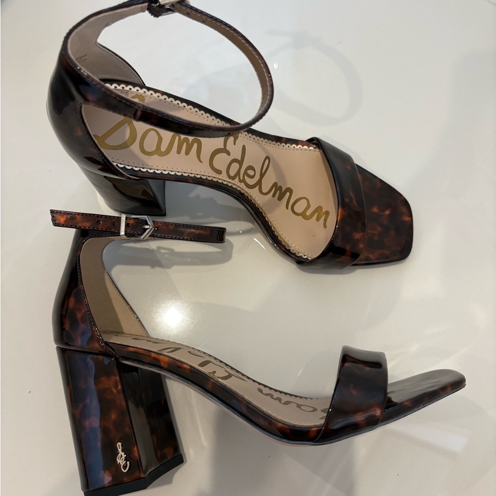 Sam Edelman Tortoise Block Heel Sandals